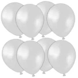 Latexballonger Metallic Sølv 13 cm 25-pakning