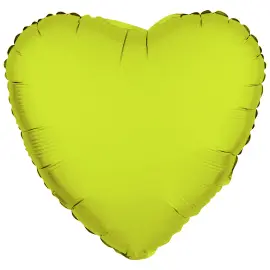 Folieballong Hjerte Neongul