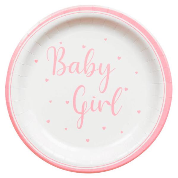 Baby Girl Papptallerkener