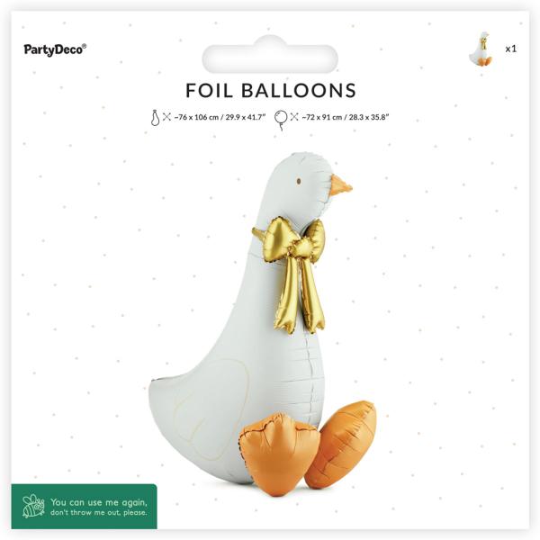 Folieballong Gås Stående 72 x 91 cm