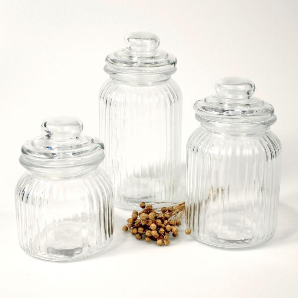 Glasskrukke med Lokk 1L