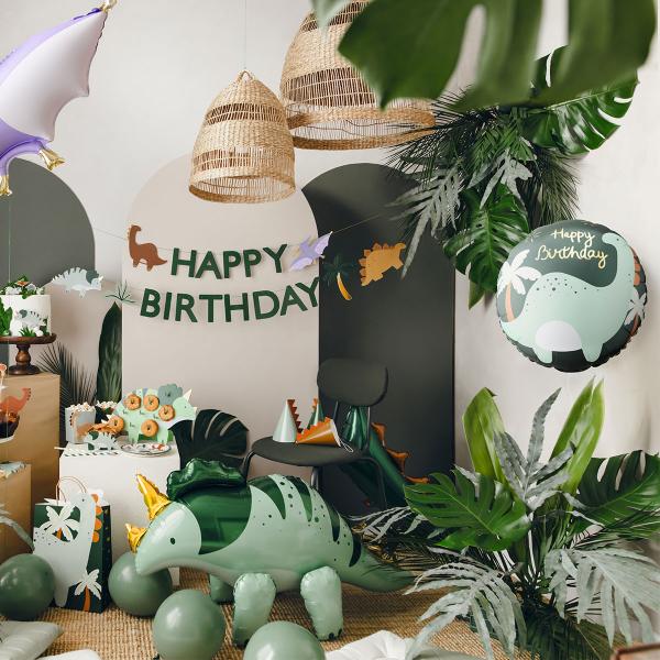 Folieballong Happy Birthday Dinosaur 35 cm