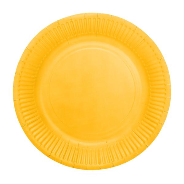 Papptallerkener Gul 18 cm 20-pakning