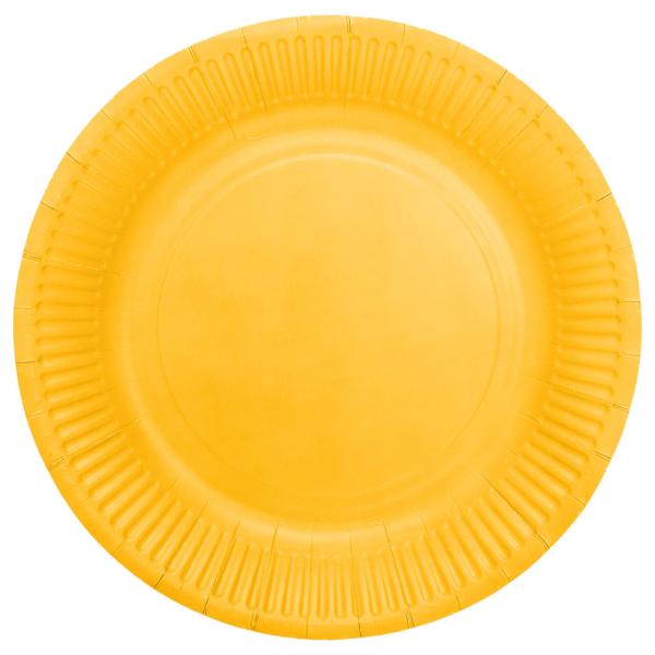 Papptallerkener Gul 23 cm 16-pakning
