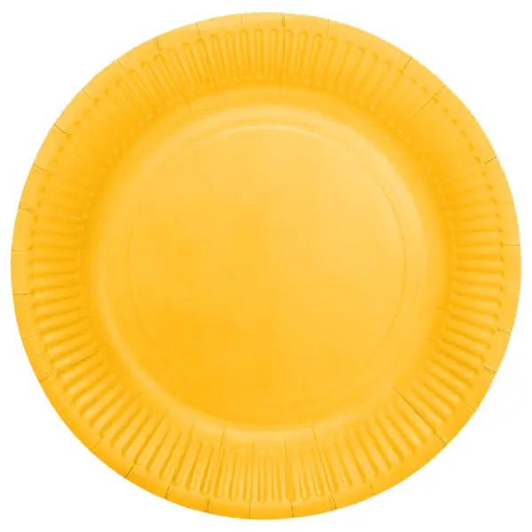 Papptallerkener Gul 23 cm 8-pakning