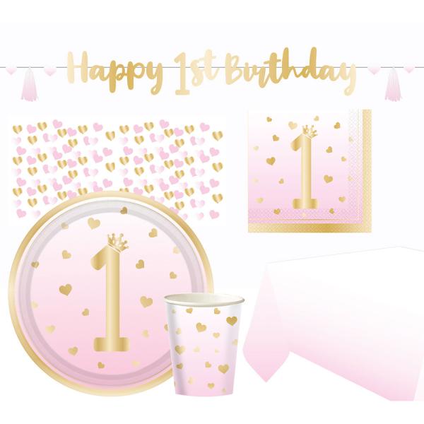Festpakke 1 år Rosa/Gull 35-pakning