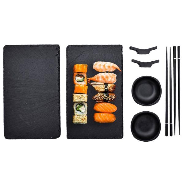Sushi Sett Svart 8-pakning