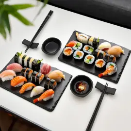 Sushi Sett Svart 8-pakning