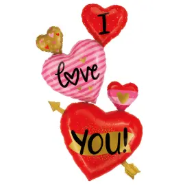 Folieballong Hjerter I Love You