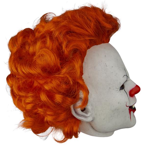 Latexmaske Skrekklovn med Oransje Hår