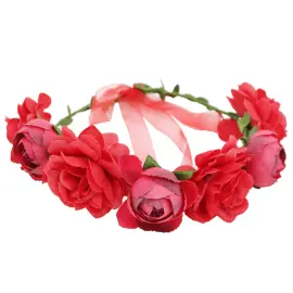 Blomsterkrans med R&oslash;de Roser