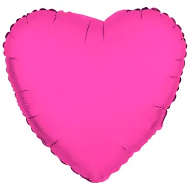 Folieballong Hjerte Neonrosa