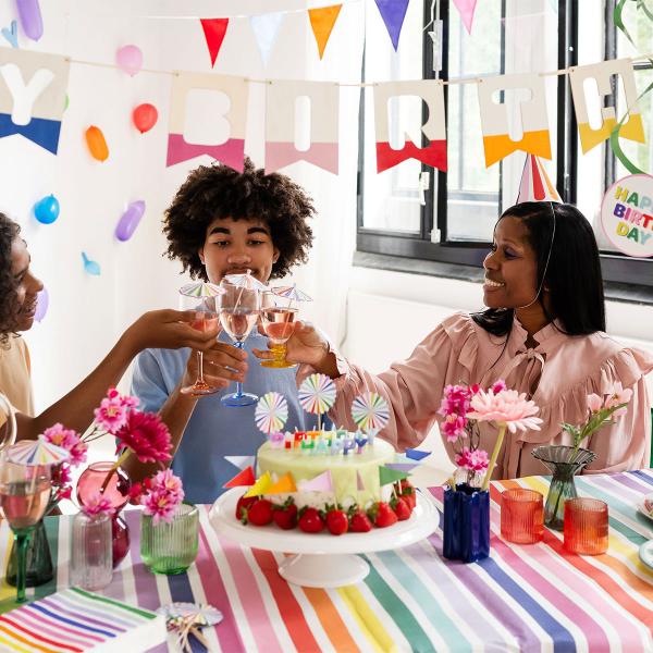 Partypicks Drinkparaply Stripetastic 10-pakning