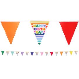 Vimpelgirlander Happy Birthday Stripetastic 6 m