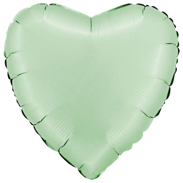 Folieballong Hjerte Satin Glazed Mint