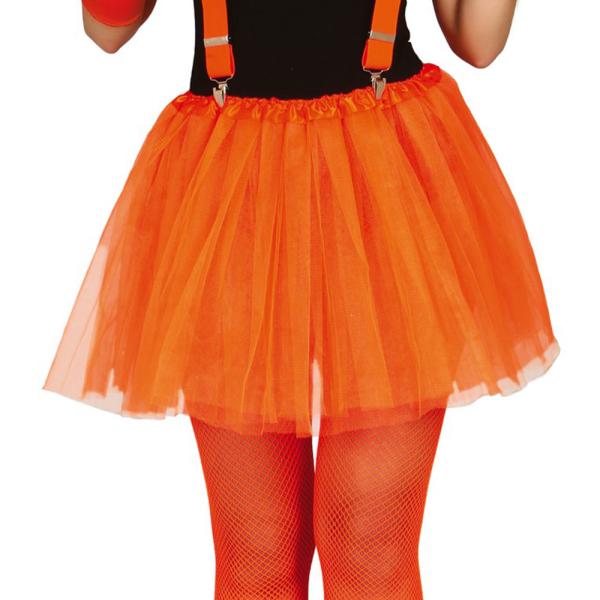 Tyllskjørt Neon Oransje Voksen 40 cm