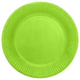 Papptallerkener Limegrønn 23 cm 8-pakning