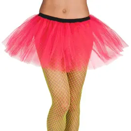 Tyllskj&oslash;rt Neonrosa