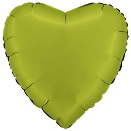 Folieballong Hjerte Satin Matcha Latte