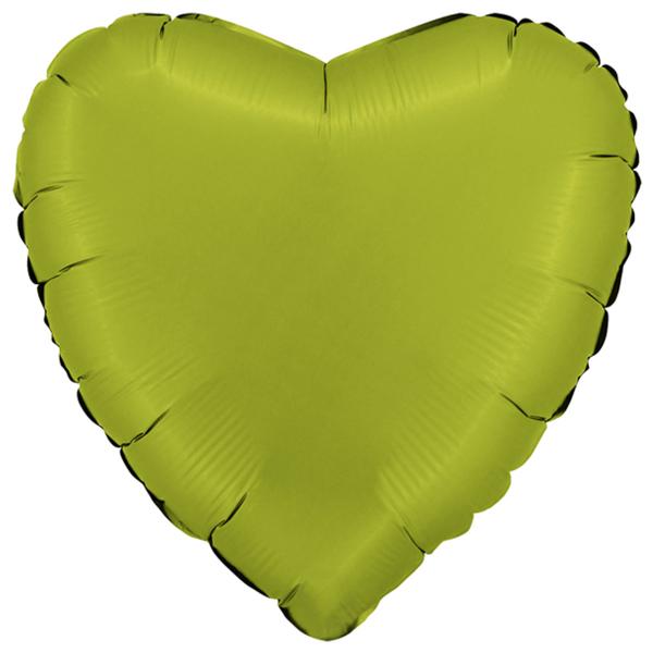 Folieballong Hjerte Satin Matcha Latte