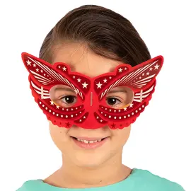 Selvlysende Maske Sommerfugl Barn Rød