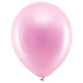 Rainbow Små Latexballonger Metallic Rosa