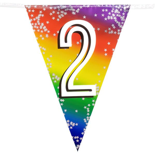 Vimpelgirlander Regnbue 2 år