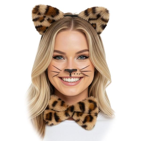 Kostymesett Leopard Beige/Brun
