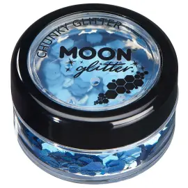 Moon Glitter Holografisk Chunky Glitter Bl&aring;