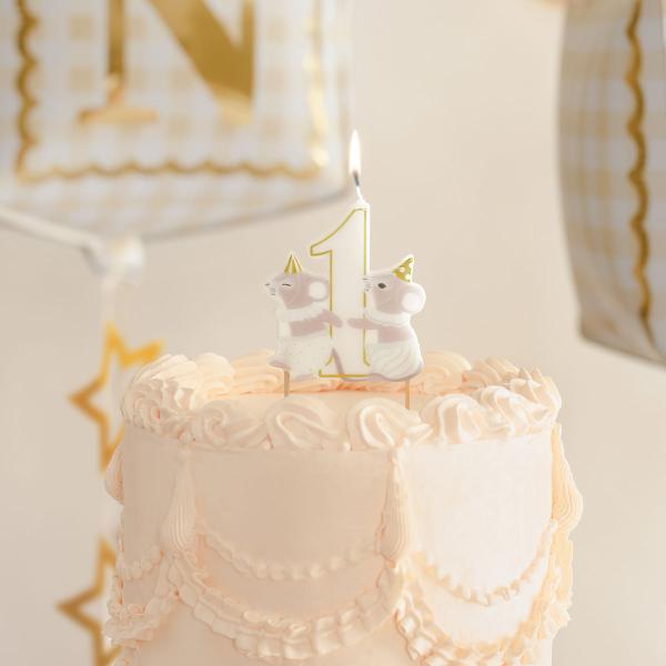 Kakelys 1 år Mus 6,5 x 7,5 cm