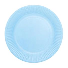 Papptallerkener Lyseblå 18 cm 20-pakning
