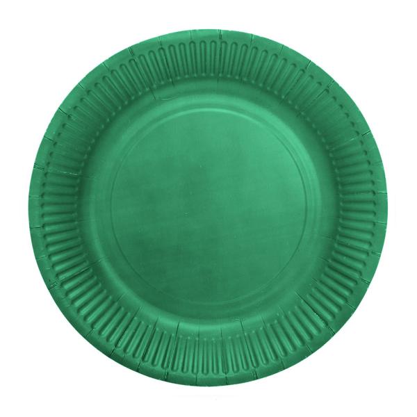 Papptallerkener Mørkgrønn 18 cm 8-pakning