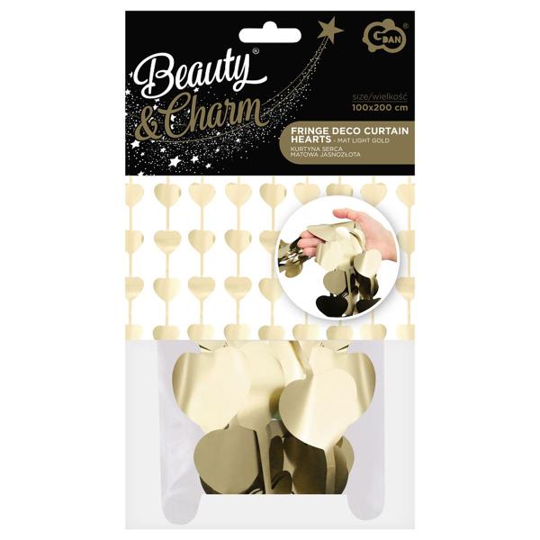Dørforheng Hjerter Matt Lysgull