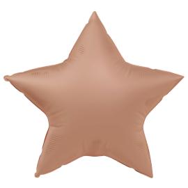 Folieballong Stjerne Gammelrosa Matt