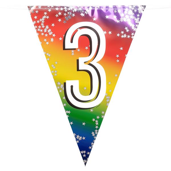 Vimpelgirlander Regnbue 3 år