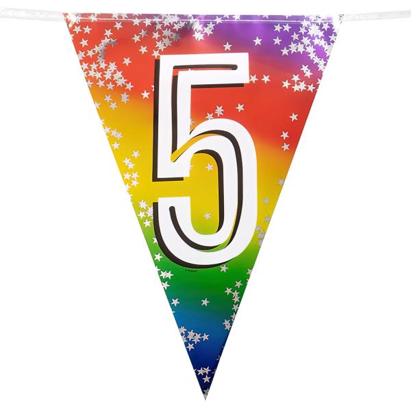 Vimpelgirlander Regnbue 5 år