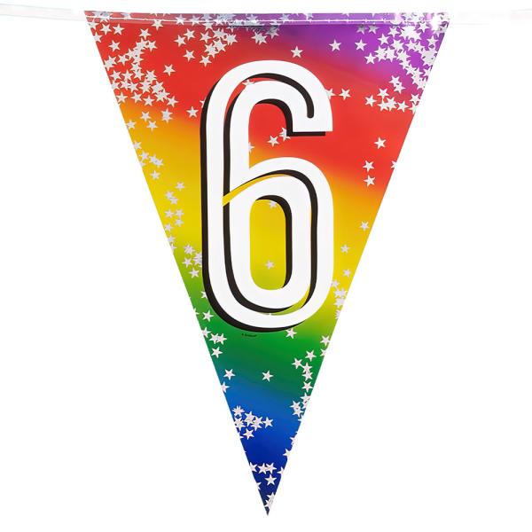 Vimpelgirlander Regnbue 6 år