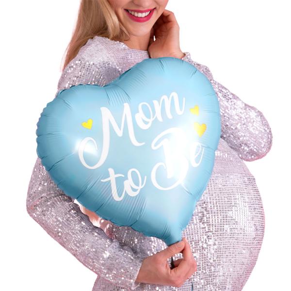 Folieballong Mom To Be Babyblå
