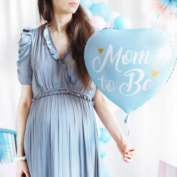 Folieballong Mom To Be Babyblå