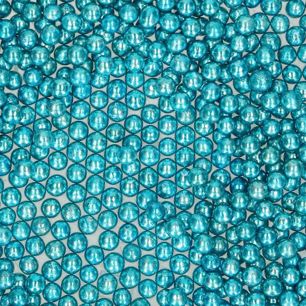 Sukkerperler Metallic Blå