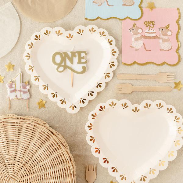 Kakelys 1 år Mus 6,5 x 7,5 cm