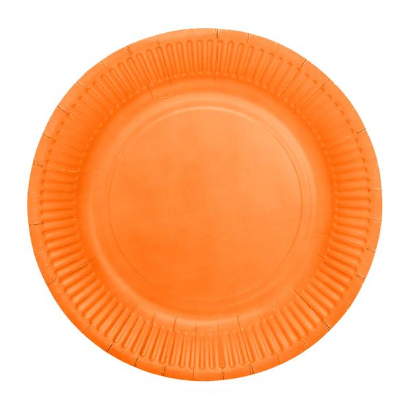 Papptallerkener Oransje 18 cm 8-pakning