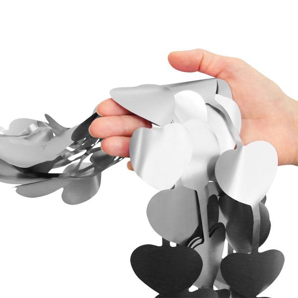 Dørforheng Hjerter Matt Sølv