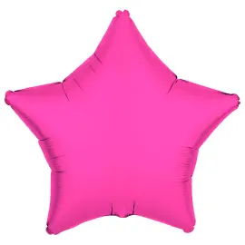 Folieballong Stjerne Neonrosa