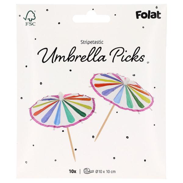 Partypicks Drinkparaply Stripetastic 10-pakning