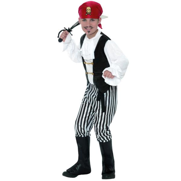 Piratkostyme Svart/Hvit Barn