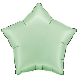 Folieballong Stjerne Satin Glazed Mint