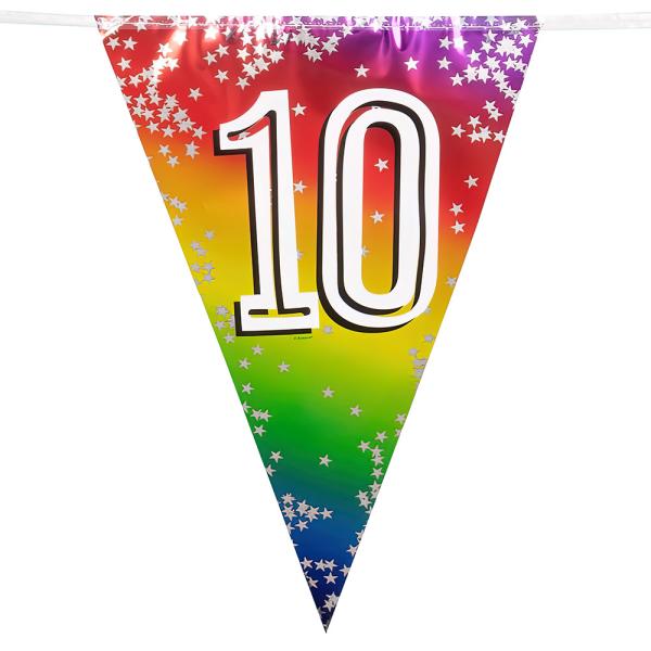 Vimpelgirlander Regnbue 10 år