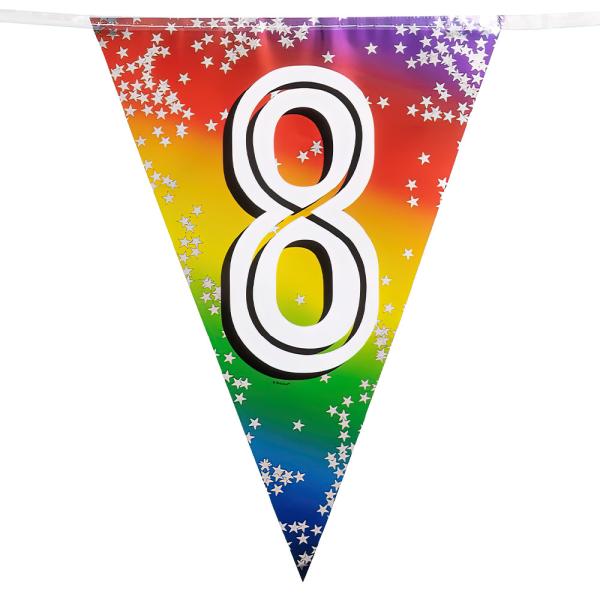 Vimpelgirlander Regnbue 8 år