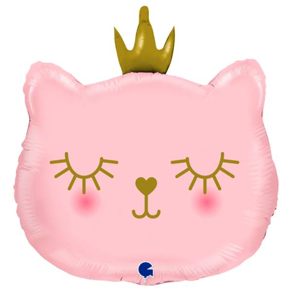 Katt med Prinsessekrone Folieballong